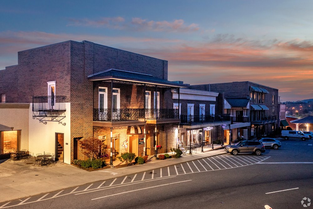 Morganton Station at night.jpg